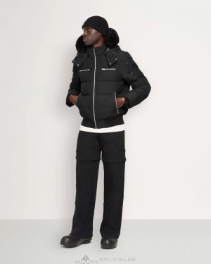 Moose Knuckles Cloud Bomber Neoshear Miesten Bomber Takki Mustat Mustat | 71WMSYUNE