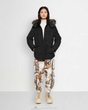 Moose Knuckles Onyx Anguille Jacket Shearling Naisten Takit Mustat | 53ONFYSBE
