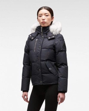 Moose Knuckles Original 3q Fur Naisten Takit Laivastonsininen | 64GQJWLBK