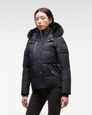 Moose Knuckles Original 3q Fur Naisten Takit Laivastonsininen Mustat | 19ZSHLFVT