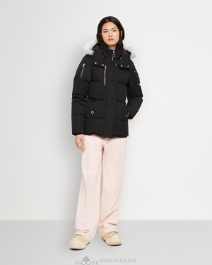 Moose Knuckles Original 3q Shearling Naisten Takit Mustat | 19OVRWUSF