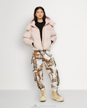 Moose Knuckles Velour Comptoir Puffer Naisten Takit Pinkki | 76OQYNSAH